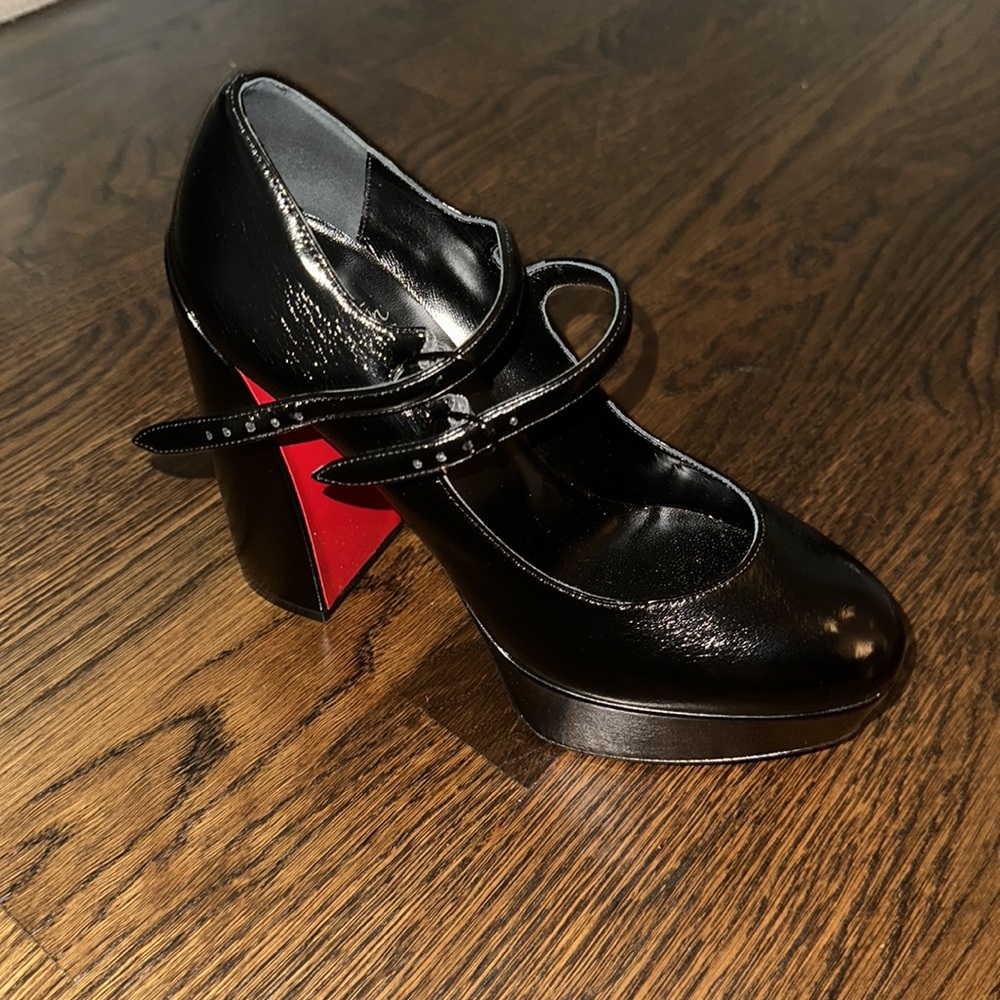 ❌SOLD❌CHRISTIAN LOUBOUTIN Movida Mary Jane Red Sole Platform Pumps - Picture 10 of 13